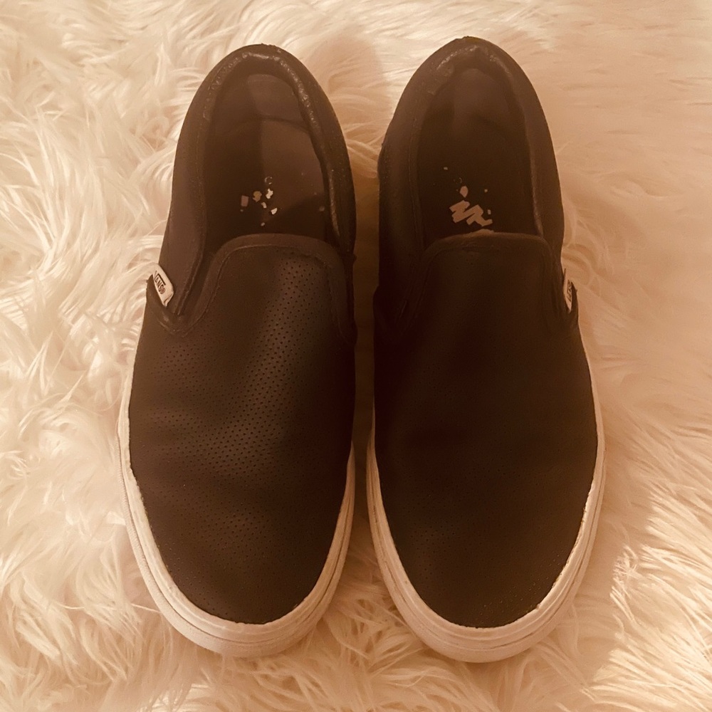Vans Black Slip Ons